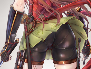 Картинка аниме оружие +техника +технологии девушка попа