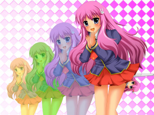 Картинка аниме baka+to+test+to+shoukanjuu взгляд девушка фон