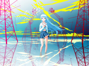 Картинка аниме denpa+onna+to+seishun+otoko девушка взгляд фон