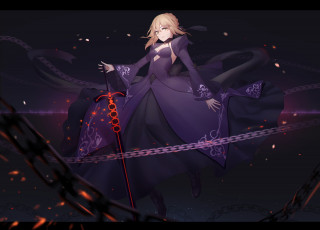 Картинка аниме fate stay+night saber alter