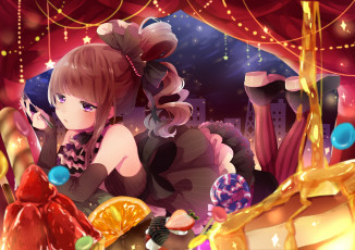 Картинка аниме unknown +другое девушка взгляд фон