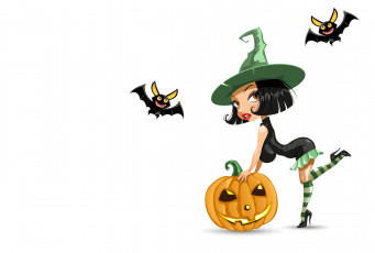 Картинка праздничные хэллоуин тыква фон взгляд девушка