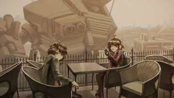 Картинка аниме оружие +техника +технологии дети