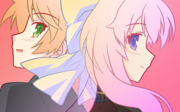 Картинка аниме baka+to+test+to+shoukanjuu девушки взгляд фон