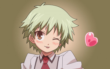 Картинка аниме baka+to+test+to+shoukanjuu взгляд девушка фон