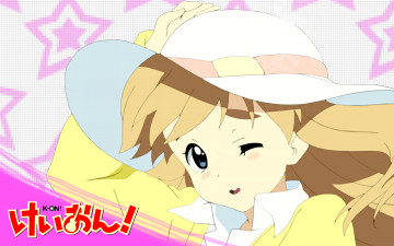 Картинка аниме k-on девушка взгляд фон