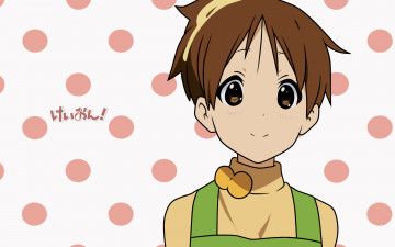 Картинка аниме k-on девушка взгляд фон
