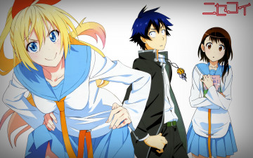 Картинка аниме nisekoi взгляд фон девушки