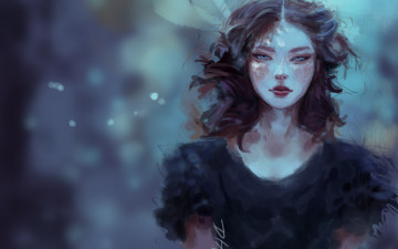 Картинка рисованное люди азиатка девувшка