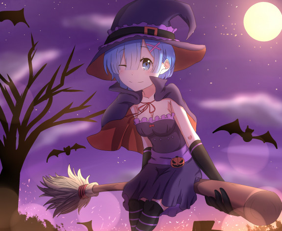 Обои картинки фото аниме, re,  zero kara hajimeru isekai seikatsu, девушка, фон, взгляд