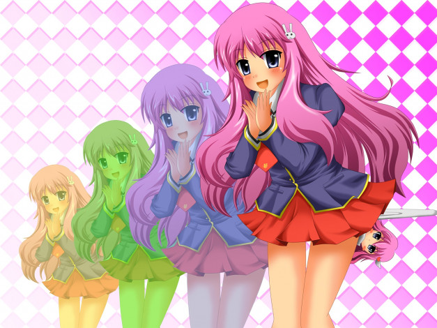 Обои картинки фото аниме, baka to test to shoukanjuu, взгляд, девушка, фон