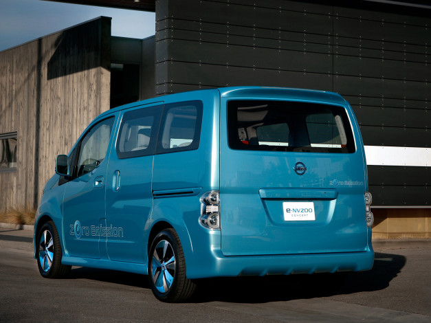 Обои картинки фото nissan e-nv200 concept 2012, автомобили, nissan, datsun, e-nv200, concept, 2012