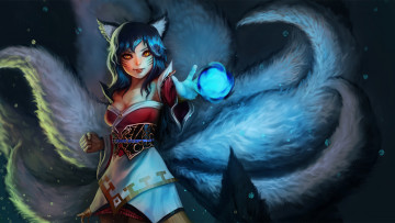 Картинка видео+игры league+of+legends девушка фон взгляд ушки магия шар