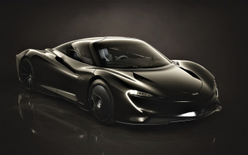 Картинка автомобили mclaren черный отражение