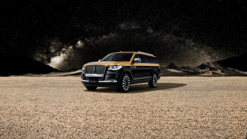 Картинка lincoln+navigator+black+&+gold+2023 автомобили lincoln navigator black gold роскошный внедорожник ночь пустыня звезды