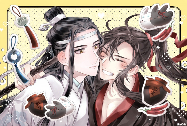 Обои картинки фото аниме, mo dao zu shi, вэй, усянь, лань, ванцзи