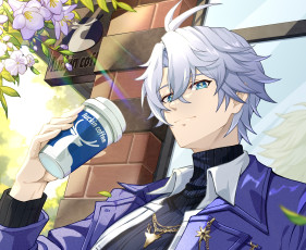обоя аниме, honkai,  star rail, парень