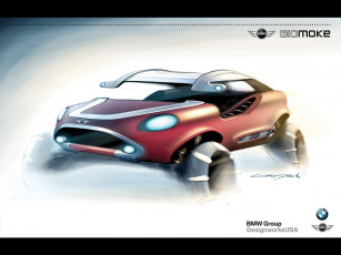 обоя 2006, mini, bimoke, автомобили, 3д