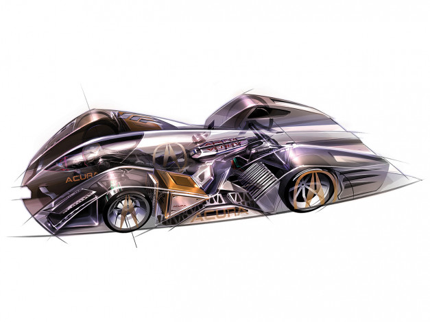 Обои картинки фото 2006, acura, fcx, 2020, le, mans, автомобили, 3д