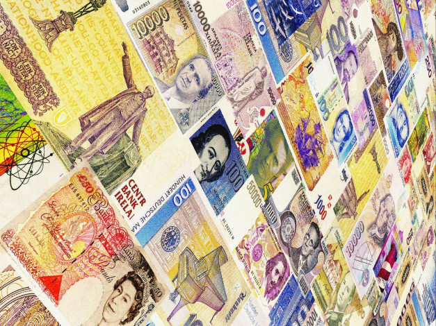 Обои картинки фото разное, золото, купюры, монеты