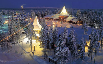 Картинка korvatunturi finland деревня санта клауса города пейзажи lapland лапландия йоулупукки корватунтури финляндия