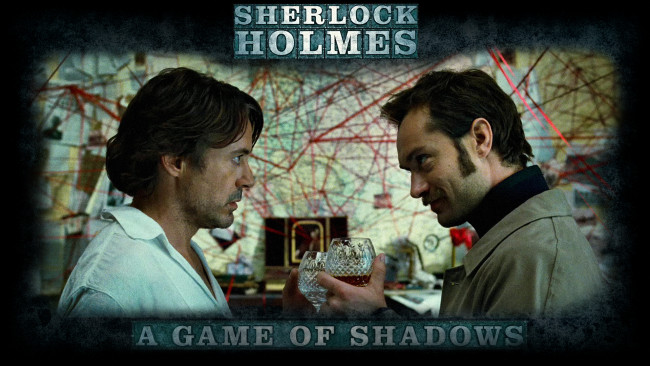 Обои картинки фото sherlock, holmes, game, of, shadows, кино, фильмы, robert, downey, jr, jude, law, watson, доктор, ватсон