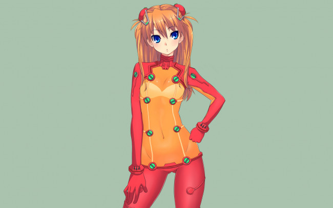 Обои картинки фото аниме, evangelion, asuka, langley