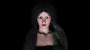 Картинка 3д+графика portraits+ портрет взгляд фон девушка