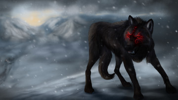 Картинка рисованные животные +сказочные +мифические волк