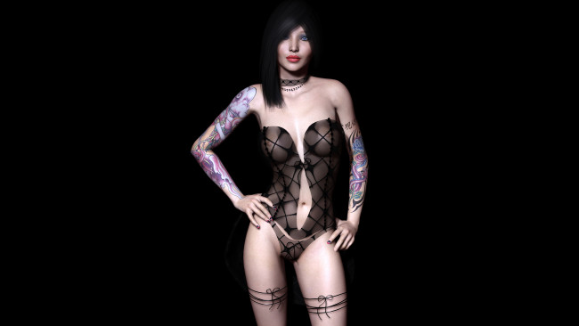 Обои картинки фото 3д графика, people , люди, девушка, взгляд