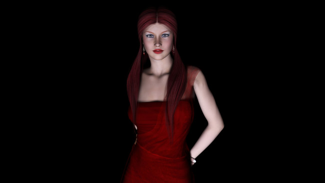 Обои картинки фото 3д графика, people , люди, взгляд, девушка, фон