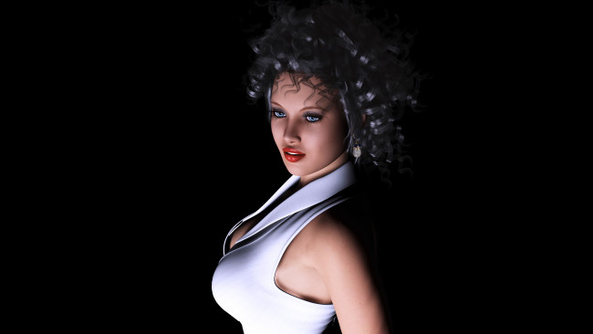 Обои картинки фото 3д графика, people , люди, взгляд, фон, девушка