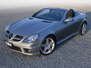 Картинка автомобили mercedes-benz slk 300 синий r171 au-spec package sports