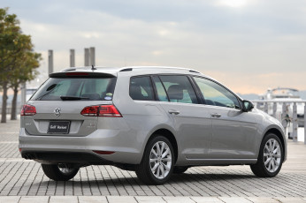 Картинка автомобили volkswagen golf tsi blue motion wagon jp-spec 2014г серый