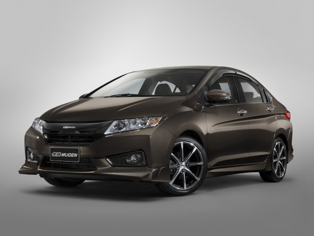 Обои картинки фото автомобили, honda, mugen, city, 2014г, темный