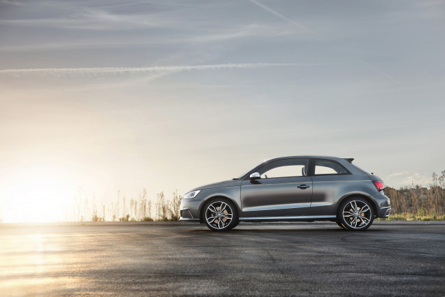 Обои картинки фото автомобили, audi, s1, za-spec, 2014г, серый