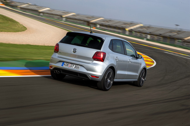 Обои картинки фото автомобили, volkswagen, polo, gti, 5-door, typ, 5g, 2014г, серый