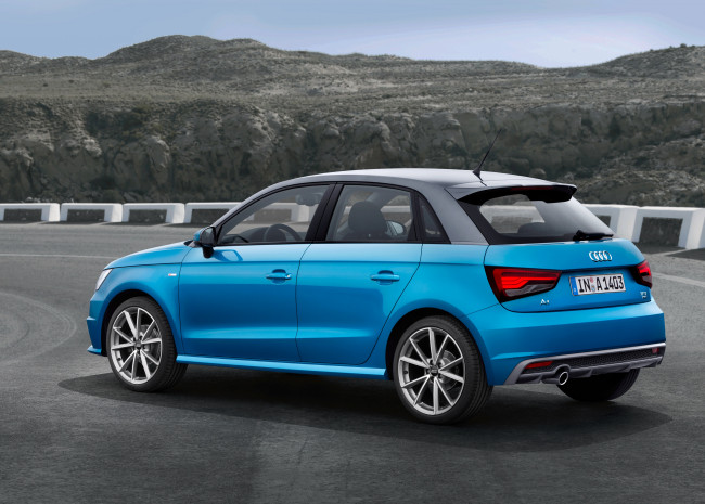 Обои картинки фото автомобили, audi, синий, sportback, a1, tdi, s, line, 2014г, 8x