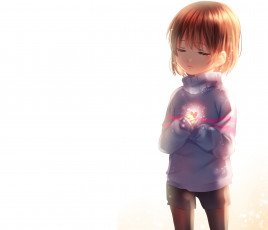 Картинка аниме unknown +другое frisk undertale девочка фон арт sasucchi95