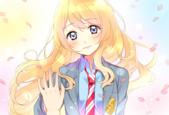 Картинка аниме shigatsu+wa+kimi+no+uso miyazono kawori взгляд nerunnn девочка shigatsu wa kimi no uso арт