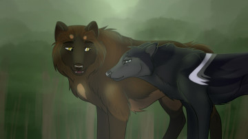 Картинка рисованное животные +собаки фон собаки взгляд