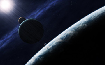 Картинка космос арт звезды планеты галактика вселенная