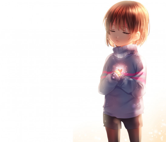 Обои картинки фото аниме, unknown,  другое, frisk, undertale, девочка, фон, арт, sasucchi95