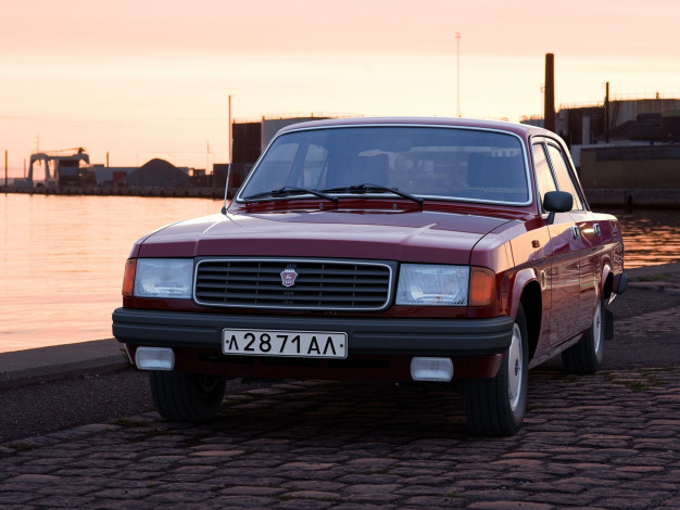 Обои картинки фото волга, автомобили, 3д, седан, газ