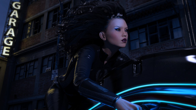 Обои картинки фото 3д графика, фантазия , fantasy, фон, взгляд, девушка