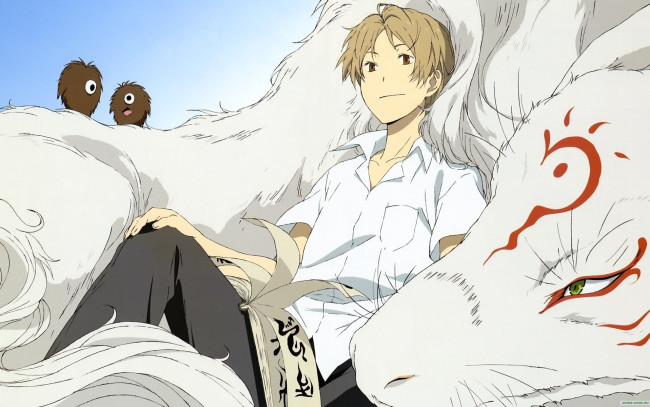 Обои картинки фото аниме, natsume yuujinchou, натцуме, мияко-сенсей, арт