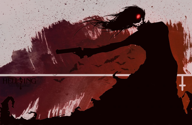 Обои картинки фото аниме, hellsing, алукард, вампир