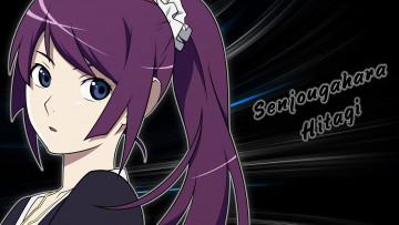 Картинка аниме bakemonogatari фон взгляд девушка