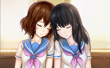 Картинка аниме sound+horizon девушки взгляд фон