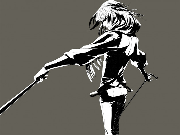 Обои картинки фото аниме, dogs,  bullets & carnage, ernest, rammsteiner